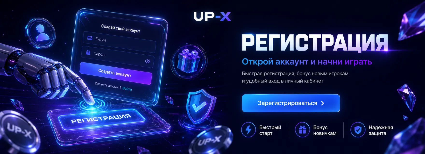 Бонусы UP-X для новых игроков